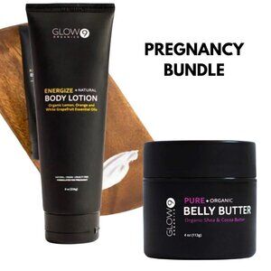 BUNDLE Glow Organics Pure Organic Belly Butter Energize Natural Body Lotion New